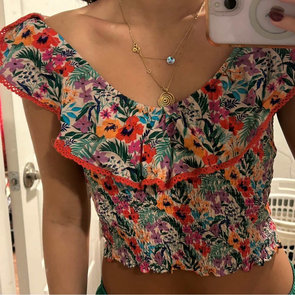 Floral crop top